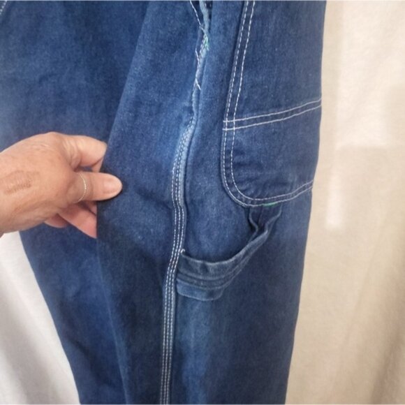 Liberty Overalls Carpenter Dark Denim 34x30 Worker Western Classic - Picture 6 of 7